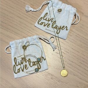 Gorjana Gold and Blue Jewelry Set